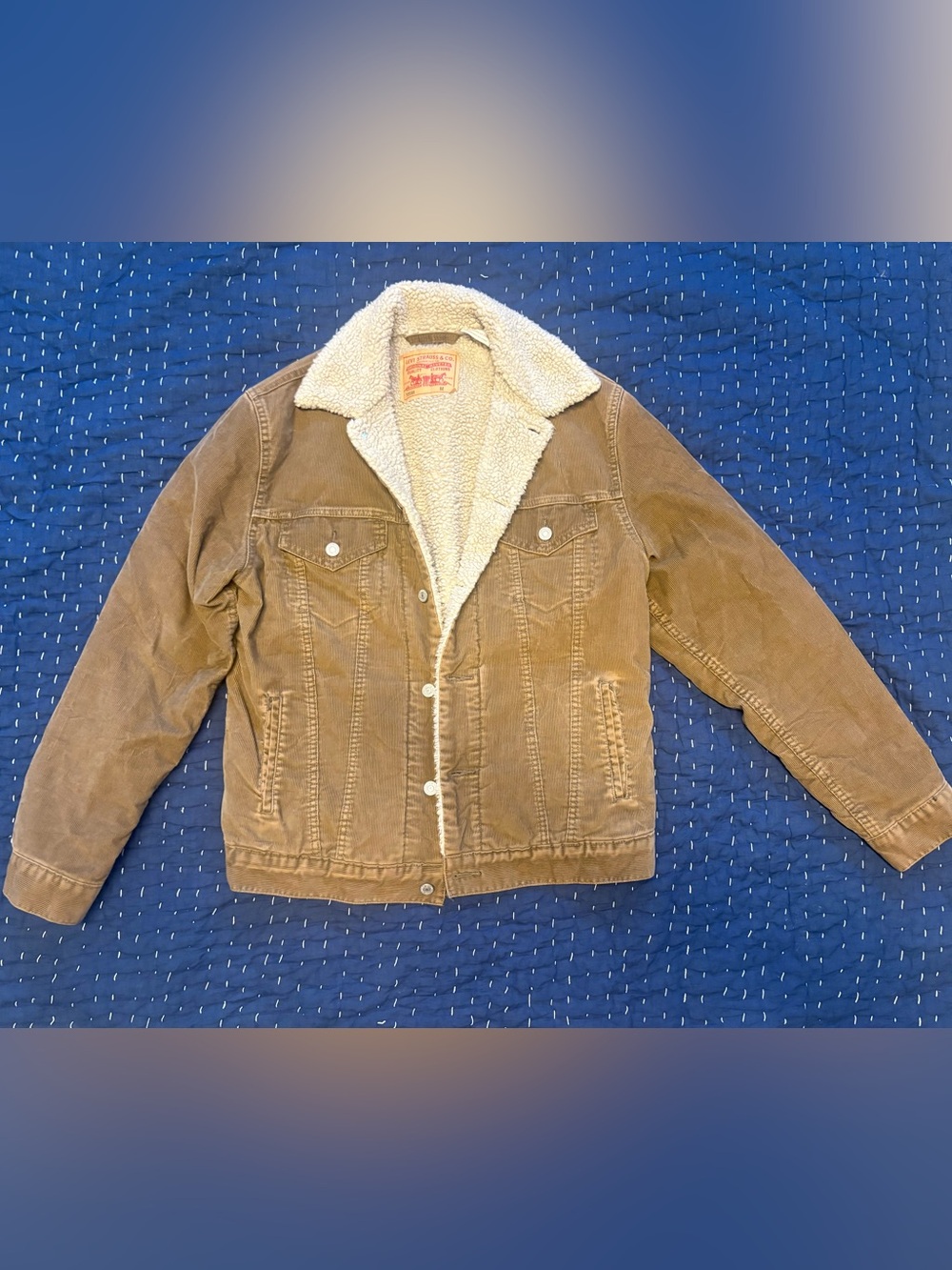 Levi's Brown Corduroy Sherpa-Lined Bomber Jacket